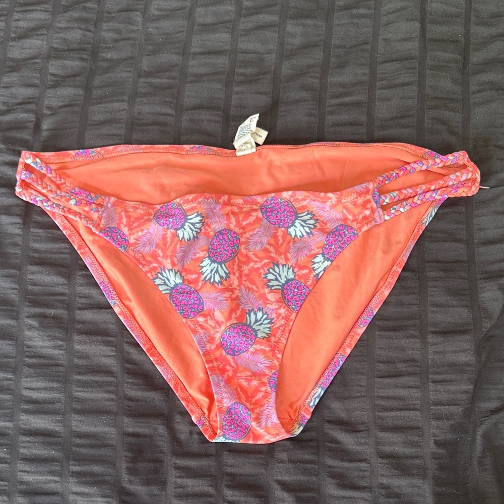 American Eagle Outfitters Orange Floral Bikini Bottom